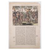 1671 Colored Engraving of Florida Indians