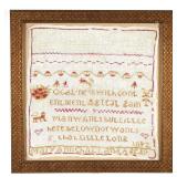 1842 Dated American Alphabet Sampler