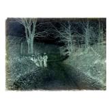 1915 Glass Negative Three Men on a Road