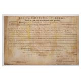 Franklin Pierce Signed 1856 Land Grant