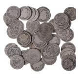 COIN: BARBER DIMES U.S. Silver Coins (46)
