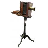 CAMERA Antique Wood Bellows Box View