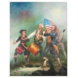 Folk Art Painting of Military Musicians