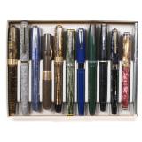 12 Vintage Fountain Pens from Estate Collection