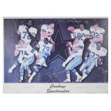 Dallas Cowboys Signed Print: STAUBACH, DORSETT