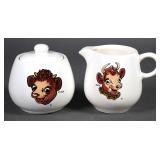 McCoy BORDEN Elsie & Elmer Creamer & Sugar Set