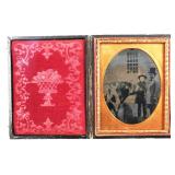 Tintype of PRIZE BULL and His Owner