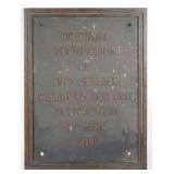 1914 SAINT AUGUSTINE FIRE Bronze Plaque