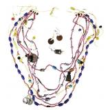 Early 20c INDIAN TRADE NECKLACE & Earrings