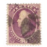 Stamp: Rare 1873 Official JUSTICE 90c SCV $900