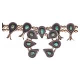 Old Navajo Squash Blossom Necklace