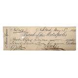 Civil War GENERAL SICKLES Signed Check