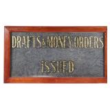 Antique Glue Chip Glass Sign