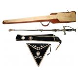 Antique Knights Templar Sword & Regalia