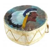 1950s Indian Reservation Souvenir Hide Drum