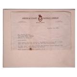 LUKE SEWELL St. Louis Browns Letter Signed