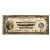 1918 New York One Dollar Federal Reserve Bank Note