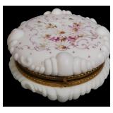 WAVECREST Glass Victorian Powder Box