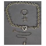 Tiffany & Co Sterling Bear Necklace Star Keychain