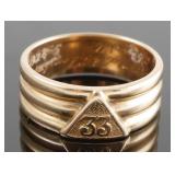 33rd Degree Mason 14k Gold Ring
