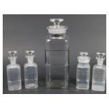 Five Antique Apothecary Jars from Drugstore