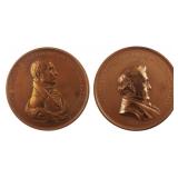 James Buchanan James Monroe Bronze Medallions