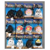 (12) Star Wars Angry Birds Backpack Clips NOS