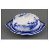 Grindley Flow Blue Butter Dish