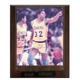 Magic Johnson Signed 8x10 Photo Plaque