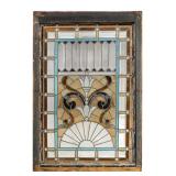Antique Victorian Leaded Stained Glass Window
