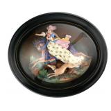 Antique Chelsea Style Porcelain Plaque