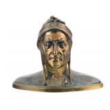 Pompeian Cast Bronze Large Bust Dante