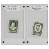 (2) 1961 Topps Baseball Stamps Stars