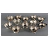 (12) Sterling Pierced Cup Holders