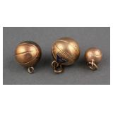 (3) Vtg 10K Gold Basketball Baseball Charms
