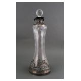 William Comyns Sterling Mounted Glass Decanter