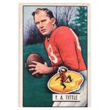 1951 Bowman Y.A. Tittle Football Picture Card