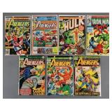 (7) Marvel Avengers Iron Man The Hulk Comics
