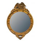 Giltwood Convex Girandole Eagle Bullseye Mirror