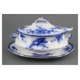 Grindley Flow Blue Gravy Tureen Set