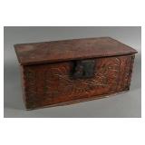 Antique Carved Wooden Storage Box