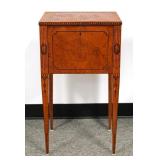 Federal Mahogany Inlaid Open Front Side Table