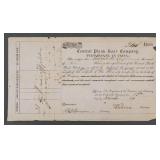 1851 Central Plank Road Co Stock Certificate