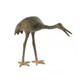 Cast Metal Crane Figure