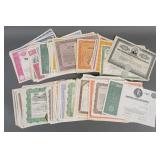 Antique Mixed Grouping Stock Certificates Shares
