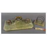 Vintage Art Deco Era Onyx Desk Set
