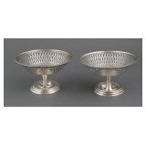 (2) Sterling Pierced Compotes