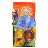 CARRIE FELL, Orig Watercolor, "Red Rose"