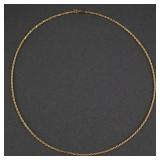 14K Gold Rope Chain Necklace 19-3/4"