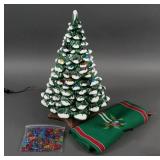 Ceramic Christmas Tree Lamp 17"